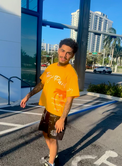SUVY "Stay Paid" Short Sleeve Orange t-shirt