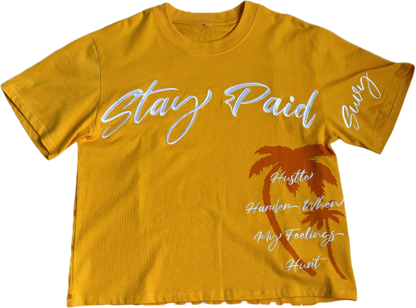 SUVY "Stay Paid" Short Sleeve Orange t-shirt