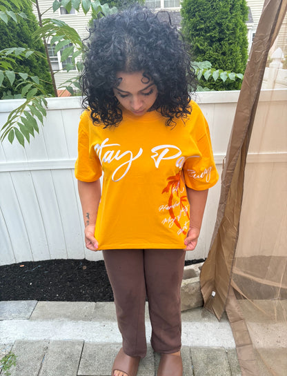 SUVY "Stay Paid" Short Sleeve Orange t-shirt