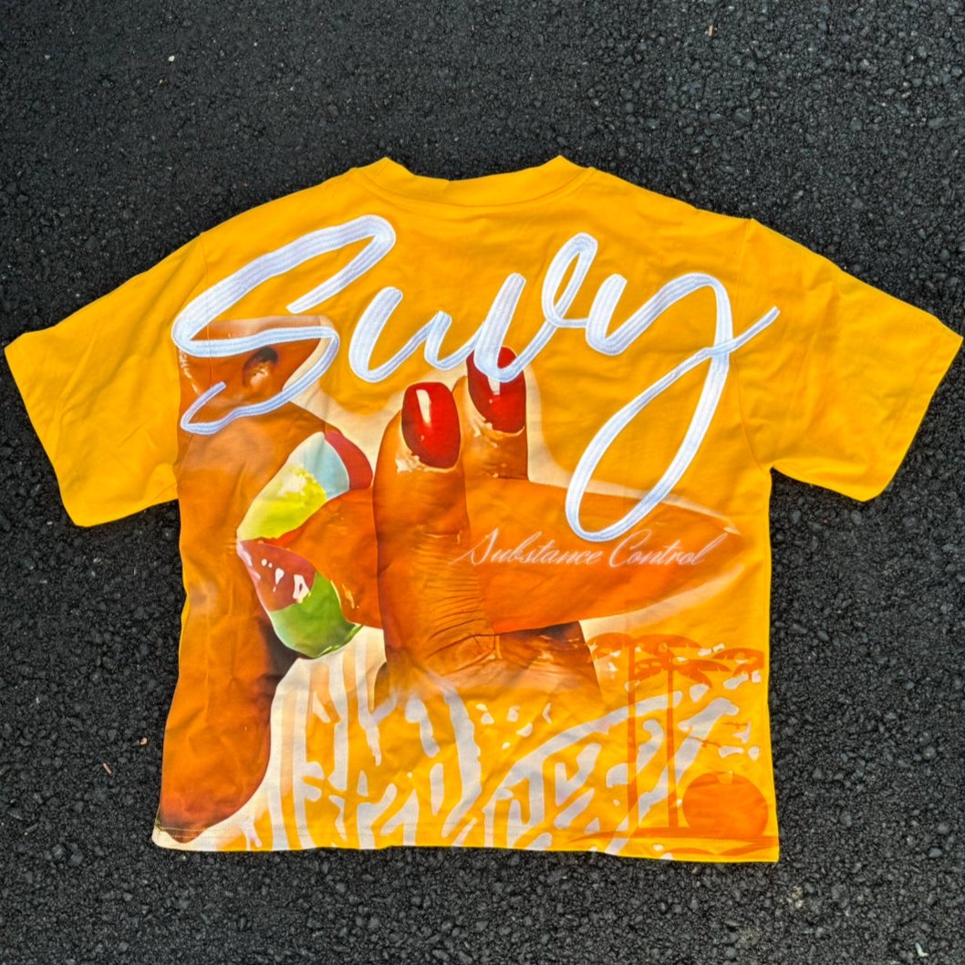 SUVY "Stay Paid" Short Sleeve Orange t-shirt