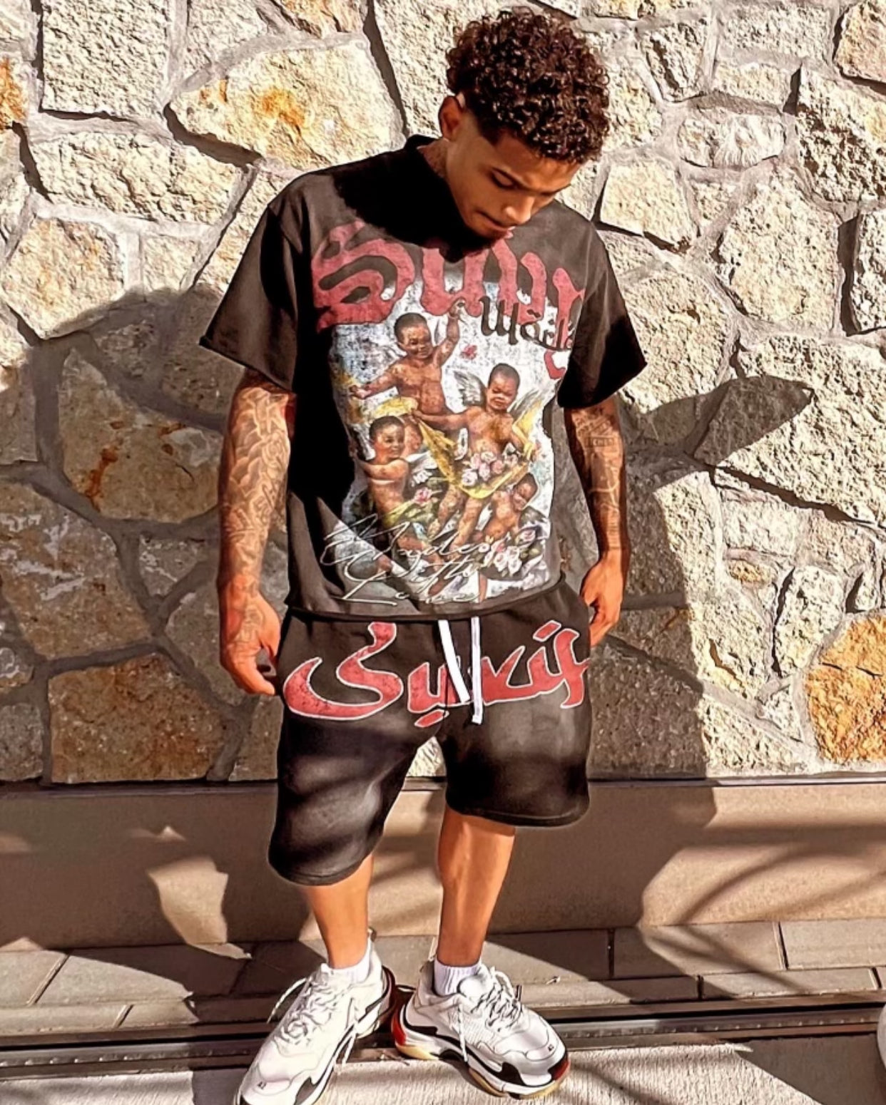 SUVY Short Sleeve cropped T-Shirt & Shorts
